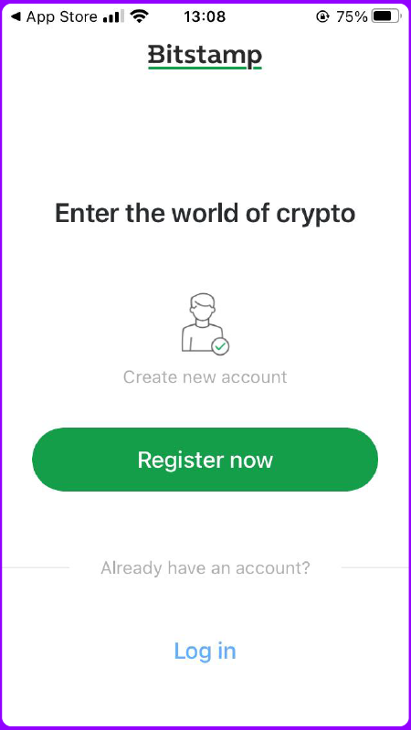 Register at Bitstamp