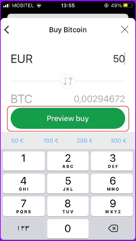 Enter the amount