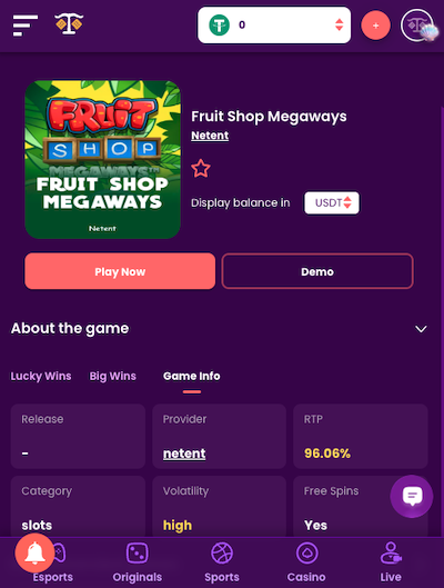 Fruit Shop Megaways