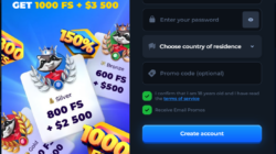 BetFury Signup Screenshot