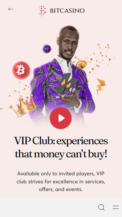 bitcasino's vip section