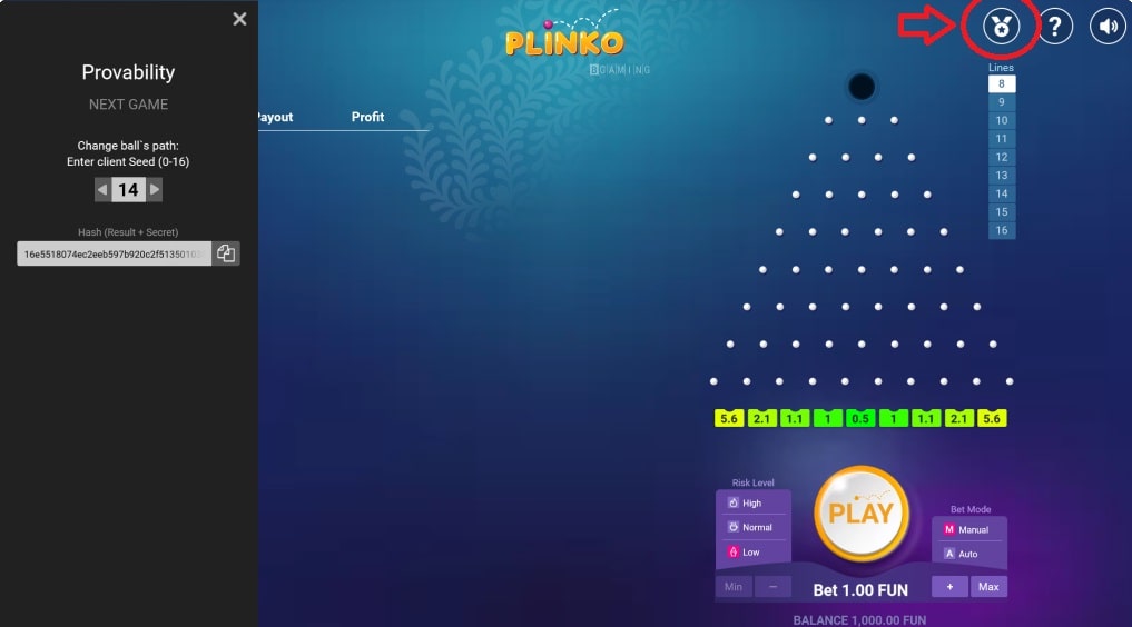 Plinko Provability