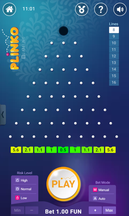 TrustDice Plinko