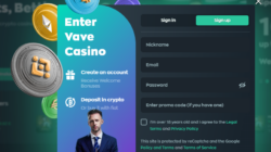 Vave Casino signup